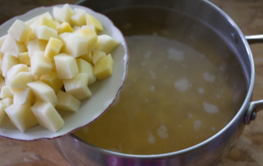 Картошка для супа с салом