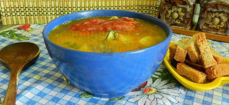 Суп с рёбрами из мультиварки