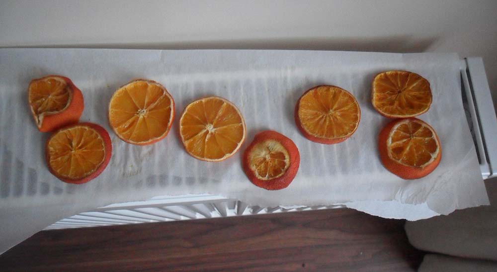 Апельсины после батареи