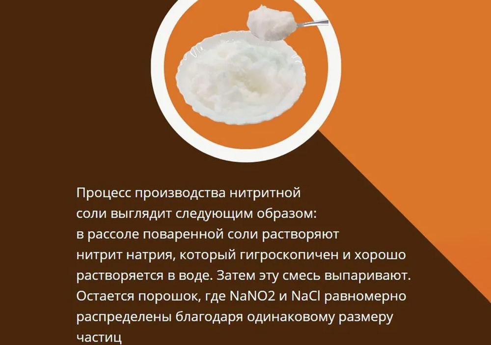 Нитритная соль и производство